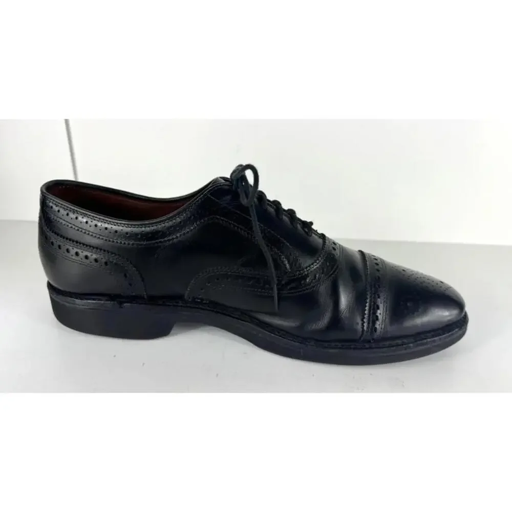 Allen Edmonds Black Strand Men's Cap-Toe Oxfords Brogue 11.5 C VIBRAM